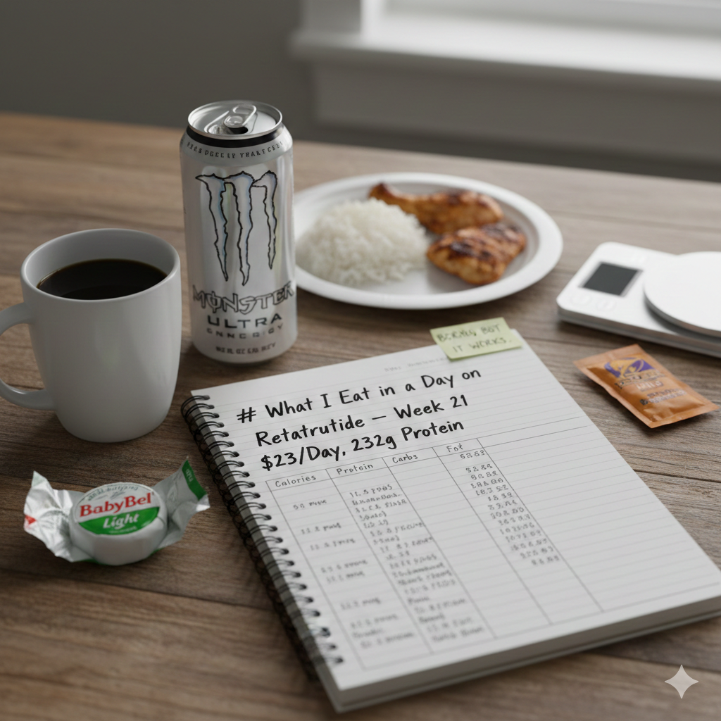 What I Eat in a Day on Retatrutide – Week 21 ($23/Day, 232g Protein)