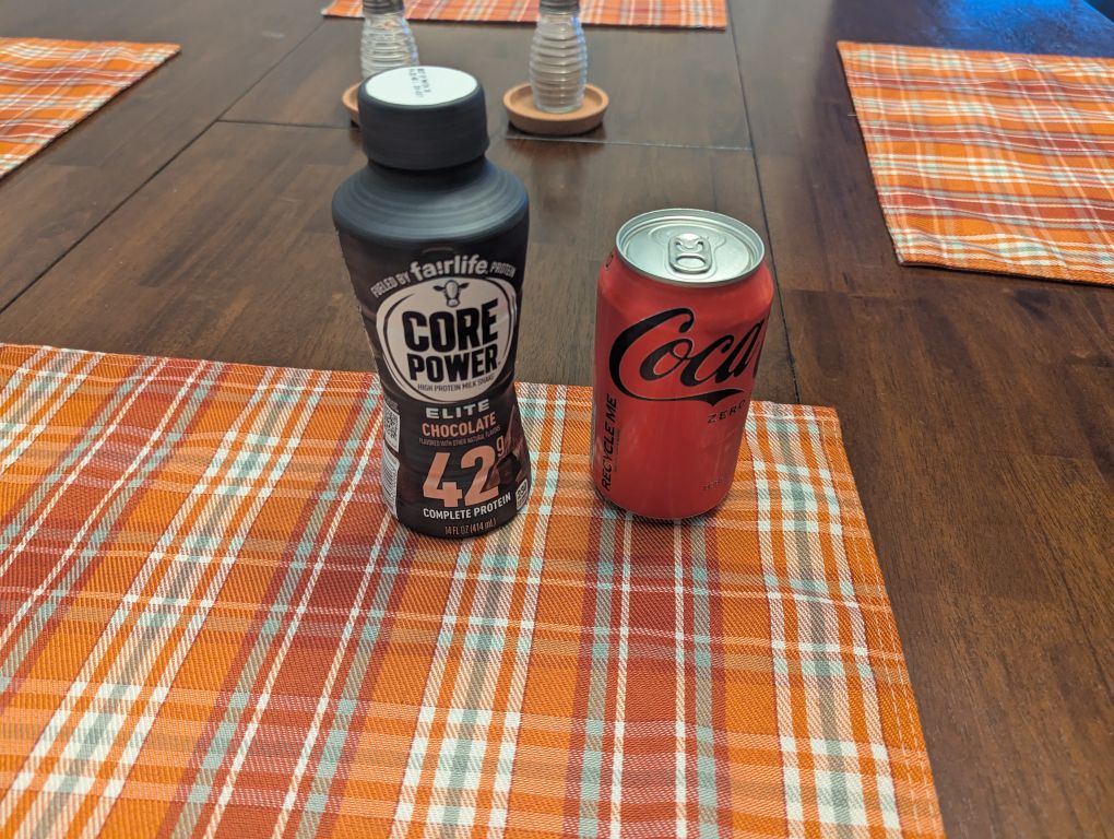 Core Power and Coke Zero